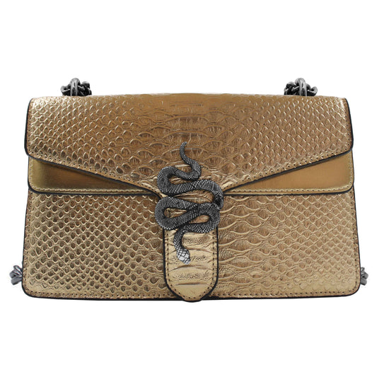 Pia Crossbody - Caimán - Oro