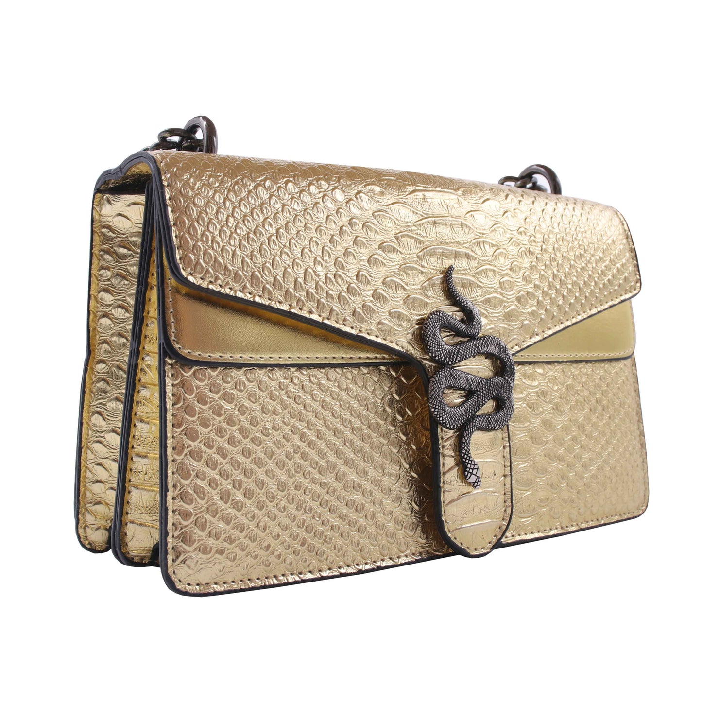 Pia Crossbody - Caimán - Oro