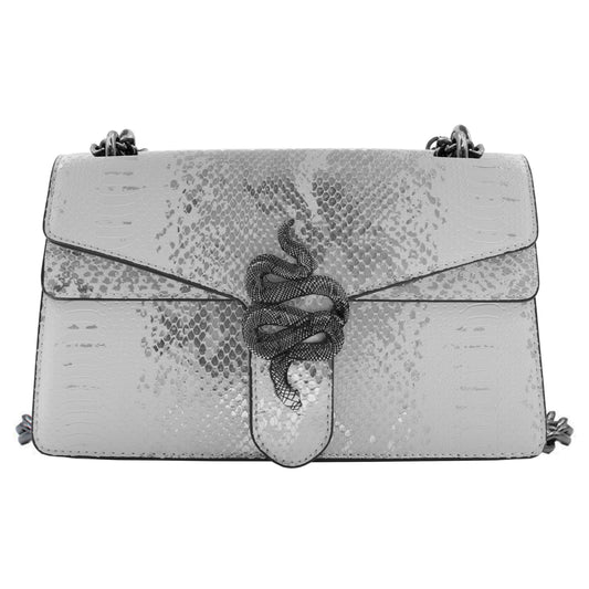 Pia Crossbody - Serpiente - Blanco