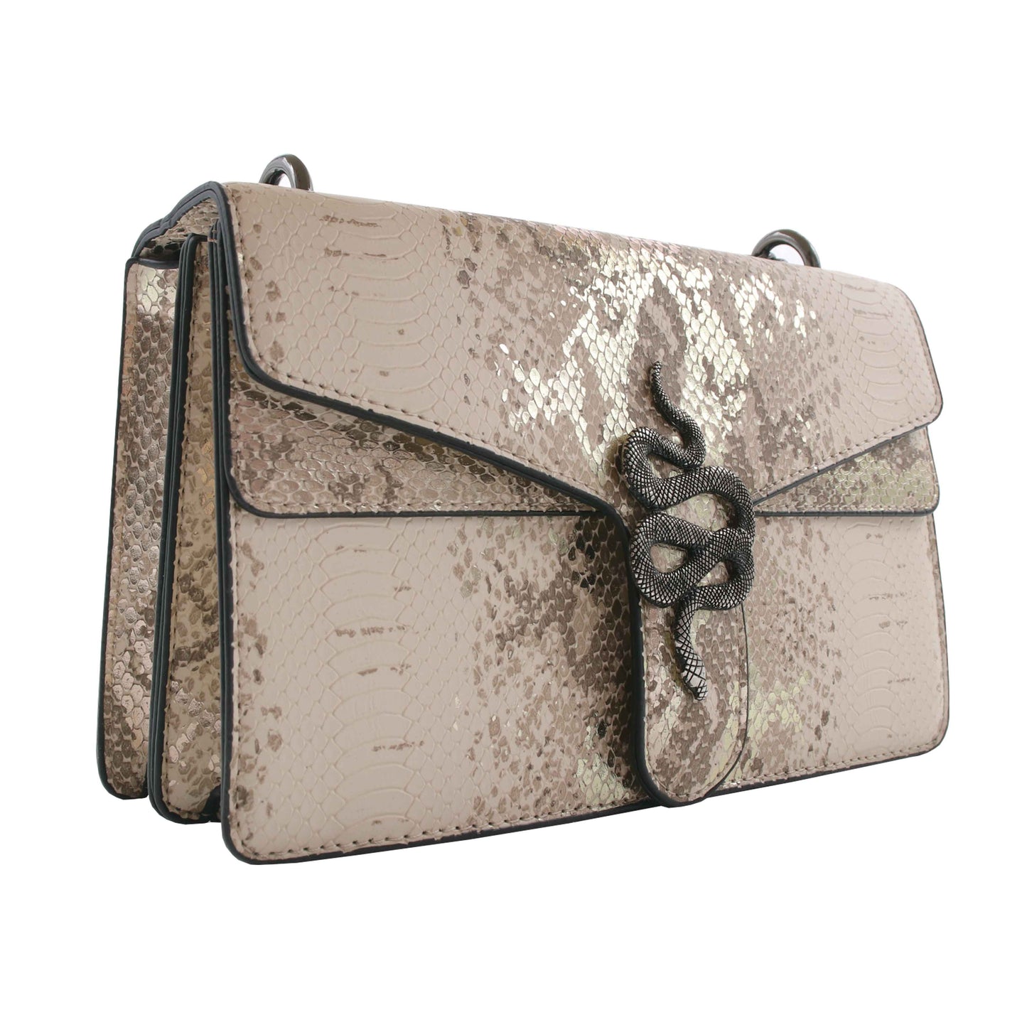 Pia Crossbody - Serpiente - Mocca