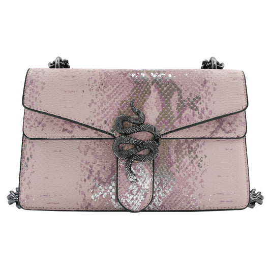 Pia Crossbody - Serpiente - Rosa