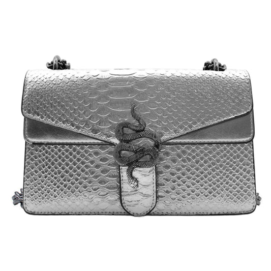 Pia Crossbody - Caimán - Plata