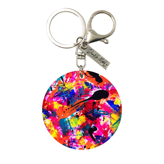 Keychain - Circle - Multicolor Pink